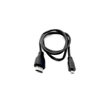 Micro HDMI-HDMI кабель для Raspberry Pi 4 Model B, чорний (2 метра)