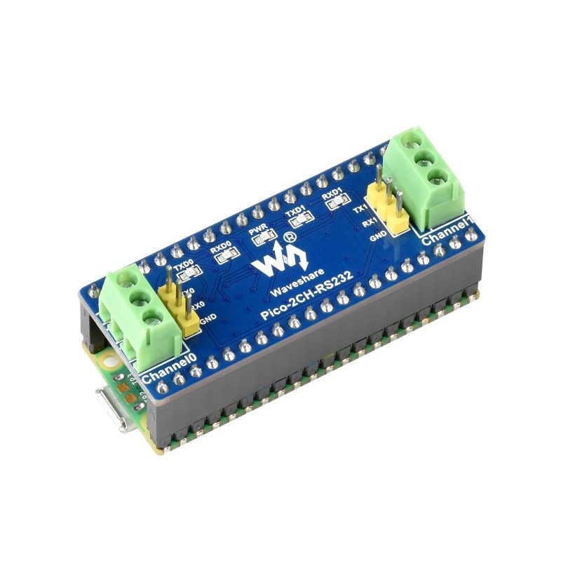 Плата розширення Raspberry Pi Pico 2-Channel RS232 HAT (19979)