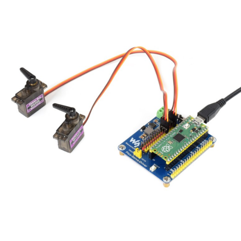 Плата розширення Raspberry Pi Pico Servo Driver Module HAT (19767)