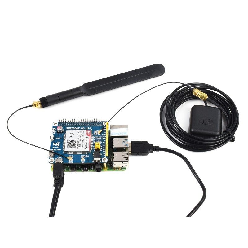 Плата розширення Raspberry Pi SIM7600E-H 4G HAT (14952)